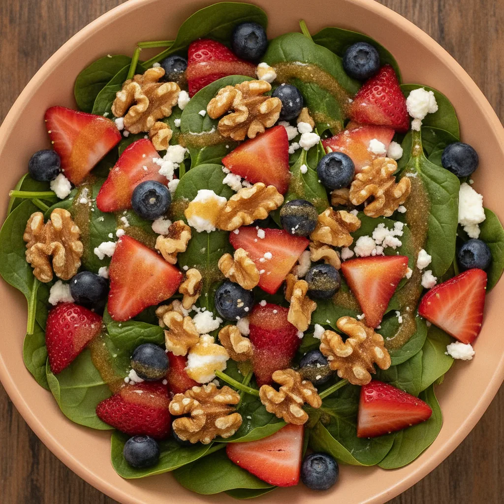 Berry and walnut glow salad